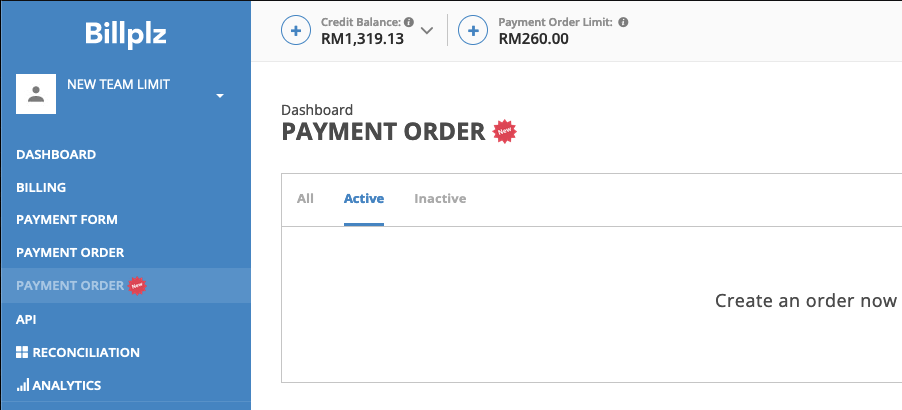 Payout API Balance Interface Screenshot.